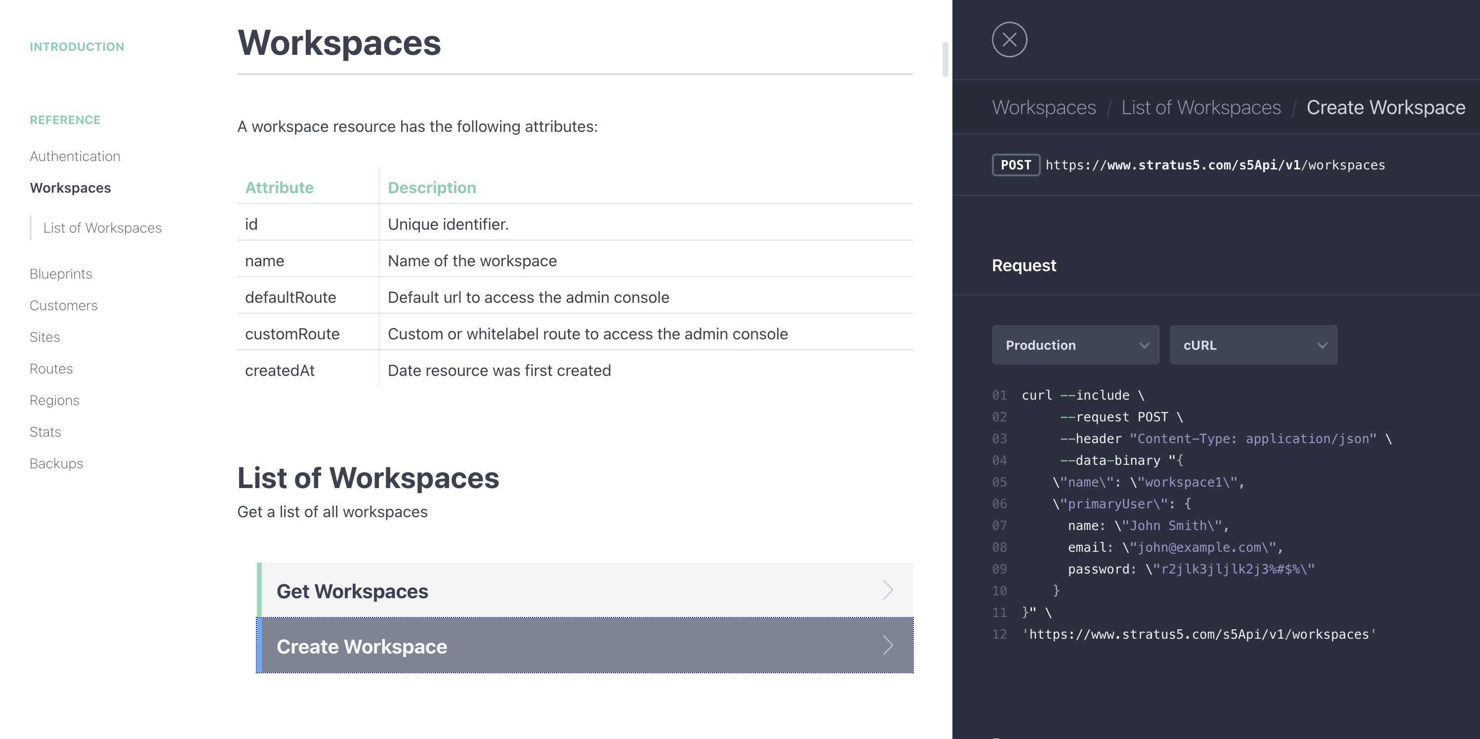 Product Delivery Engine API dashboard
